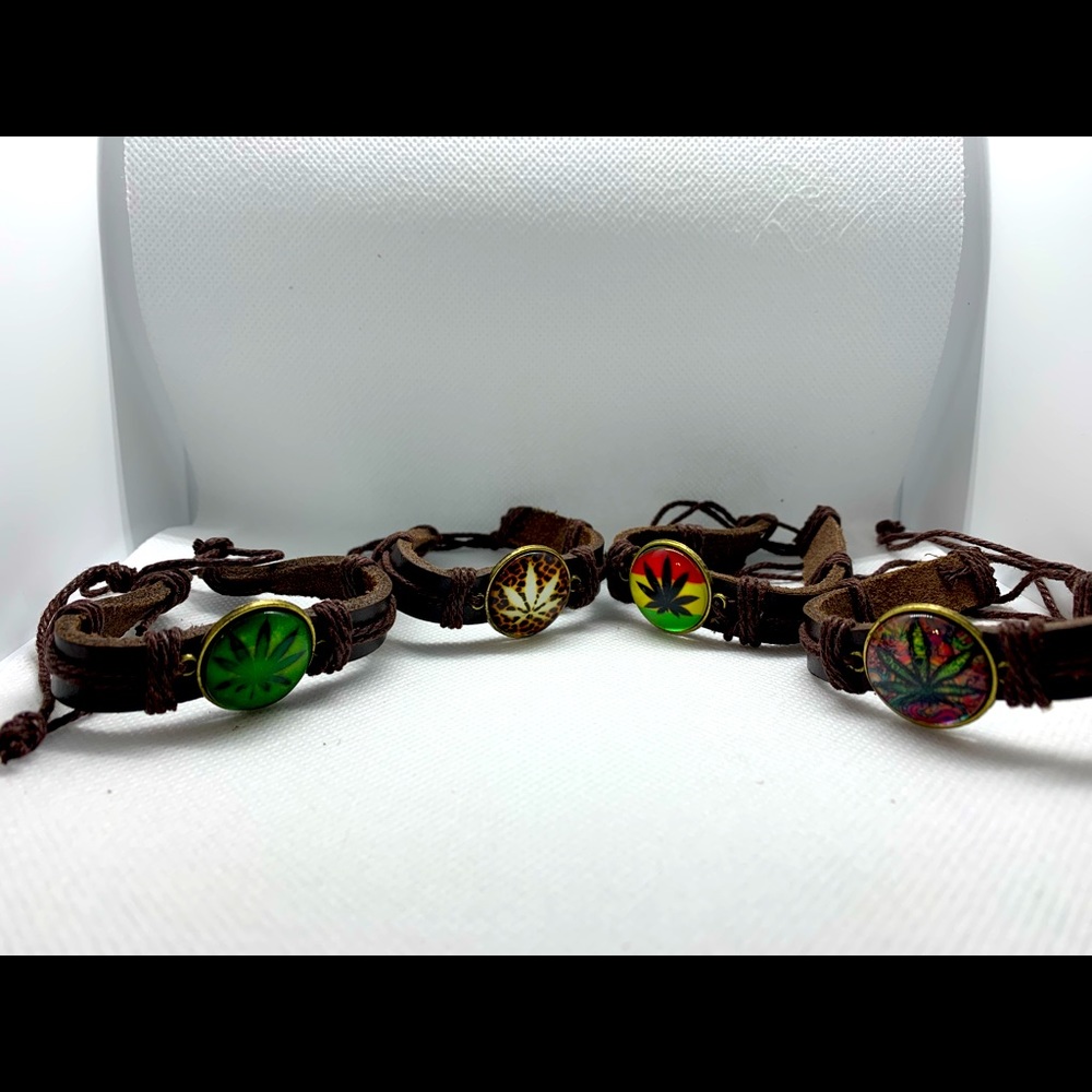 3D 420 Friendly Leather Bracelet